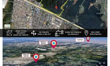 Terreno à venda na Cidade Gaúcha, Águas Belas, São José dos Pinhais por R$ 11.950.000