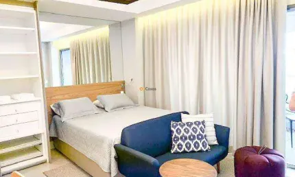 Apartamento para aluguel, 1 quarto, 2 suítes, 1 vaga, Brooklin Paulista - São Paulo/SP