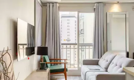 Studio mobiliado com 1 vaga no jardim paulista – 36m² de praticidade e estilo