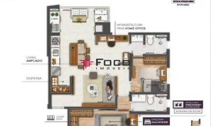 Apartamento á venda - edifício wonder - jardim satélite - 02 dormitórios - 02 suítes - 73,14m²