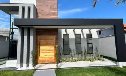 Casa moderna com pé direito duplo e integração total dos ambientes