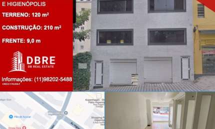 PREÇO REDUZIDO Imóvel Comercial em Higienópolis – 210 m² | 9 m de Frente | Oportunidade de Retrofit em Localização Premium