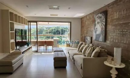 Apartamento decorado no módulo 07 da riviera de são lourenço | 158 m², 5 dormitórios, 2 vagas | varanda gourmet, próximo à praia, ótima localização