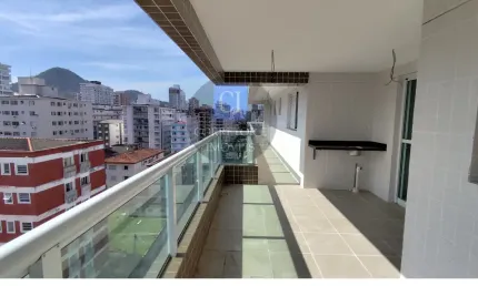 Apto novíssimo 117m², praia grande - boqueirão - 3 suítes, 2 vagas, varanda gourmet, lazer completo!