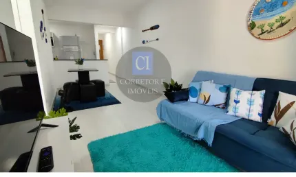 Apto NOVÍSSIMO - MOBILIADO, Praia Grande - Boqueirão - 2 dorm (1suíte), 1 vaga, Varanda Gourmet, Lazer Completo!