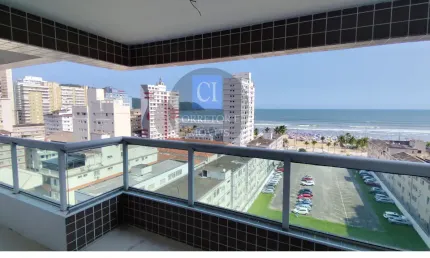 Lindo apto Vista Mar 117m², 3 suítes, 2 vagas, lazer Completo, a 100m da praia Boqueirão - Praia Grande - SP