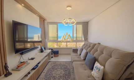 Apartamento 3 dormitórios com suíte + lavabo, com linda vista mar no centro de I