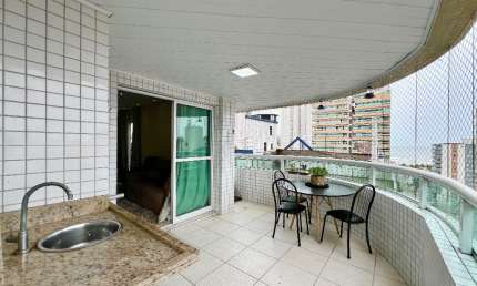 Apartamento alto padrão com 3 dormitórios, no Guilhermina, em Praia Grande.
