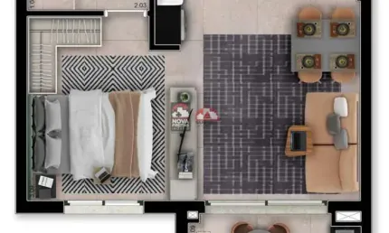 Apartamento com 1 quarto à venda na Rua Laurent Martins, 339, Jardim Esplanada, São José dos Campos