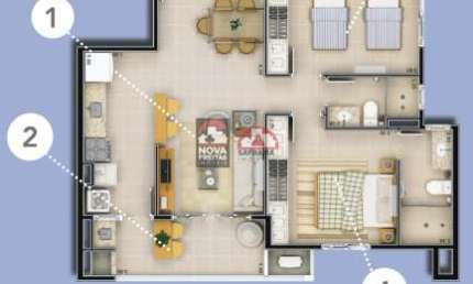 Apartamento com 2 quartos à venda na Rua General Eduardo Areco, 650, Vila Geny, Lorena