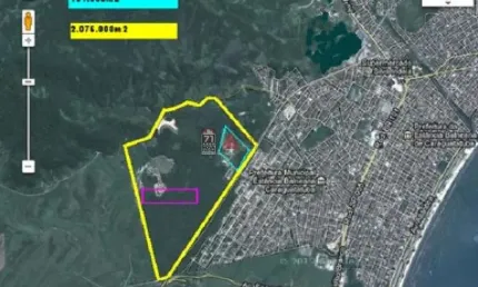 Área espetacular de 129.000m² à venda no jardim gaivotas, caraguatatuba