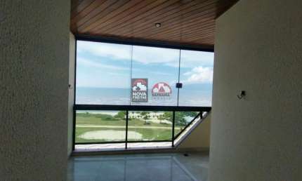 Cobertura duplex frente mar em Caraguatatuba, praia Aruan com 4 dormitórios e 2 vagas cobertas de garagem