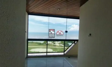 Cobertura duplex frente mar em Caraguatatuba, praia Aruan com 4 dormitórios e 2 vagas cobertas de garagem