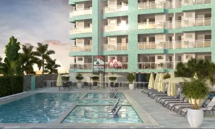 Apartamento com 1 suíte e sacada com churrasqueira a 200m da praia grande ? ubatuba