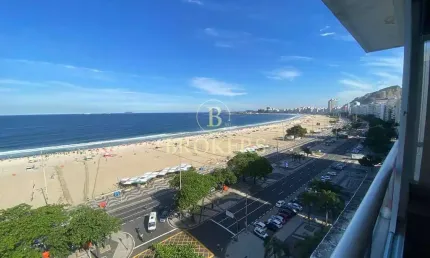 Cobertura / penthouse à venda, avenida atlântica - copacabana. varanda, 3 quartos sendo 2 suítes.