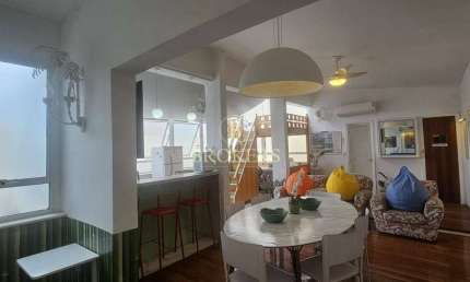 Cobertura Duplex com energia solar para locação, Ipanema, 2 quartos, 1 vaga, psicina, área de lazer