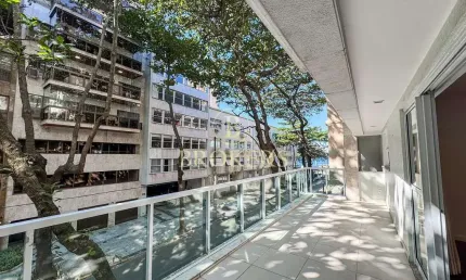 Apartamento à venda, Rua José Linhares - Leblon. Quadra mar, varanda, 3 quartos (2 suítes), área ex