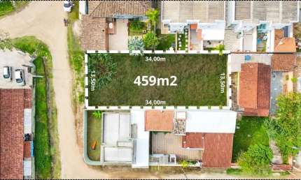 Lote de 459m ² na praia do MASSAGUAÇU por R$ 350.000,00