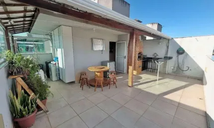 Cobertura para venda em belo horizonte, urca, 2 dormitórios, 2 banheiros, 2 vagas