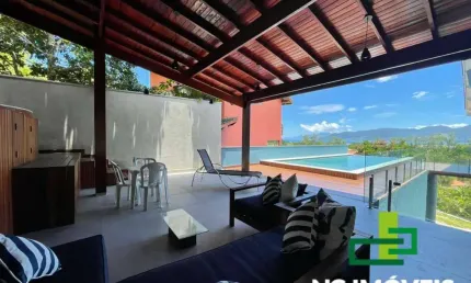 Venda e temporada | luxuosa casa no condomínio recanto da lagoinha ubatuba.