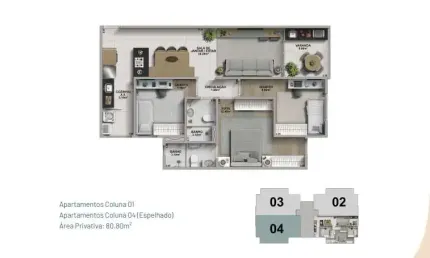 Apartamento com 3 quartos à venda no Centro, Volta Redonda 