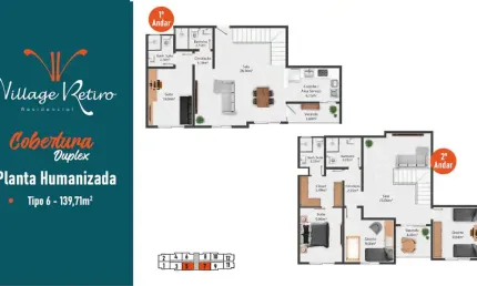 Cobertura com 3 quartos e 3 banheiros à Venda, 101,74m² por R$ 441.000,00