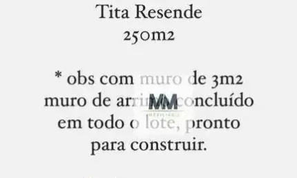 Terreno à venda, 250 m² por R$ 120.000,00 - Tita Rezende - Uberaba/MG