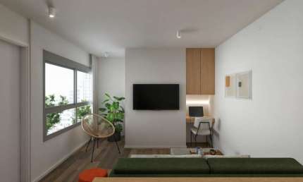 Apartamento tipo para venda com 1 quarto, sendo 1 suíte, 37m²