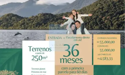 TERRENO COM LOCALIZAÇÃO PRIVILEGIADA NA BAÍA - 250m²