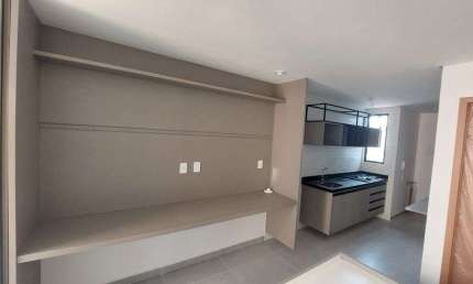 FLAT NOVO COM VARANDA FRENTE RUA MOVEIS PROJETADOS 29m² BAIRRO INTERMARES