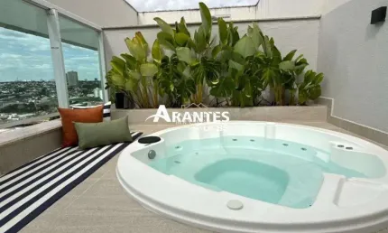 Ampla Cobertura Duplex com 3 Quartos, Jacuzzi e Cozinhas Planejadas