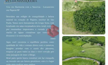 Terreno em Condomínio à venda, no Condominio Ypês da Mantiqueira,  em Piquete, com 3 quartos, 1.040m²