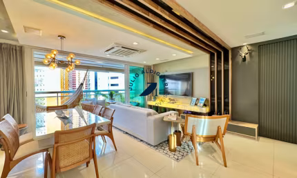 Apartamento porteira fechada, mobiliado (118 m²) – Meireles / Fortaleza