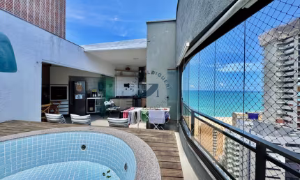 Cobertura Reformada com Hidromassagem e Vista Mar – 128m² – Fortaleza, CE