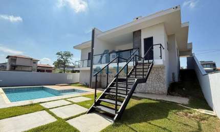 Casa em condomínio fechado com 3 quartos à venda na Rua 57, quadra DN, lote 21, 653, Ninho Verde, Porangaba, 185 m2 por R$ 850.000
