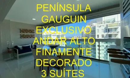 Península la maison de gauguin - belíssimo apto finamente decorado - 3 suítes