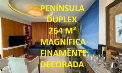 Cobertura para venda possui 264 metros quadrados com 3 quartos
