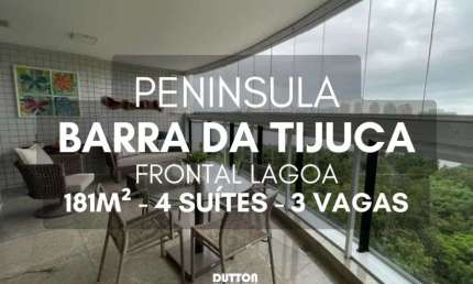 Imóvel para venda possui 181 metros quadrados com 4 quartos em Barra da Tijuca - Rio de Janeiro - RJ