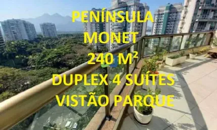 Apartamento com 4 quartos à venda na Avenida Flamboyants da Península, 1100, Barra da Tijuca, Rio de Janeiro