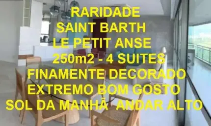 RARA OPORTUNIDADE - PENÍNSULA SAINT BARTH - LE PETIT ANSE - SOL DA MANHÃ - ANDAR ALTO - DECORADO