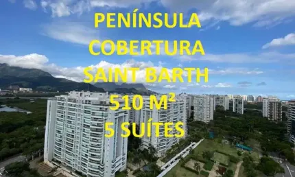 Cobertura para venda com 510 metros quadrados com 5 quartos em Barra da Tijuca - Rio de Janeiro - RJ