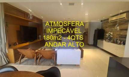 MARAVILHOSO NO PENÍNSULA ATMOSFERA 4 QUARTOS 2 SUÍTES ANDAR ALTO COM 180m2 - BARRA DA TIJUCA