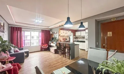 Amplo apartamento à venda no bairro campinas, são josé, grande florianópolis, 2 quartos com garagem todo mobiliado.