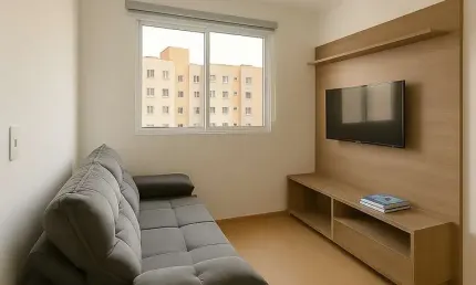 Apartamento para Locação em Campo Grande, Residencial Novo Seminário, 2 dormitórios, 1 banheiro, 1 vaga