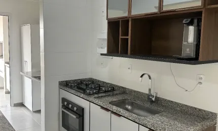 Apartamento com mobiliado na suíte na cozinha área gourmet