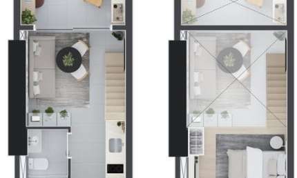 BREVE LANÇAMENTO Studio, 1 e 2 quartos  com sacada no Centro