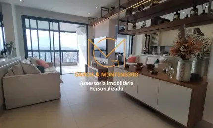 Apartamento no 24 andar com 2 dormitórios (1 suíte) 2 vagas - Aparecida - Santos - SP