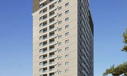 APTO NOVO,  SUÍTE + UM DORM E UMA VAGA GARAGEM - HÁ 350 m do Mar.