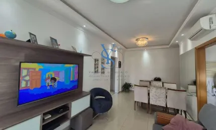 Apartamento de 2 quartos com 2 suítes e 2 vagas de garagem em Santos-SP, no bairro Campo Grande - 88m²