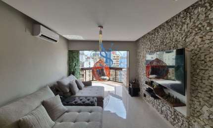 Cobertura de alto padrão com 3 suítes e 2 vagas na Aparecida, Santos-SP: 197,25m² de pura elegância!